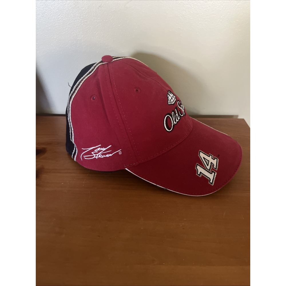 Nascar Old Spice Hat #14 Tony Stewart Cap Unisex Red Black White